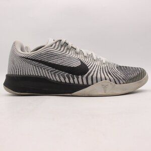 Nike Kobe KB Mentality 2 Wolf Grey Men's Size 12 Black White Basketball Shoes